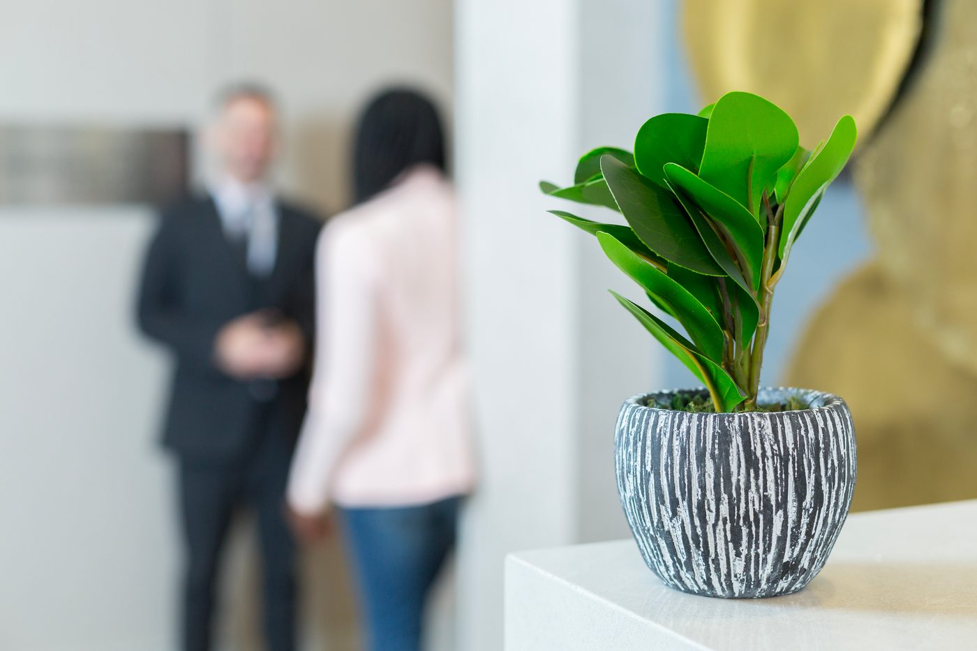 A calm, elegant luxury condominium lobby