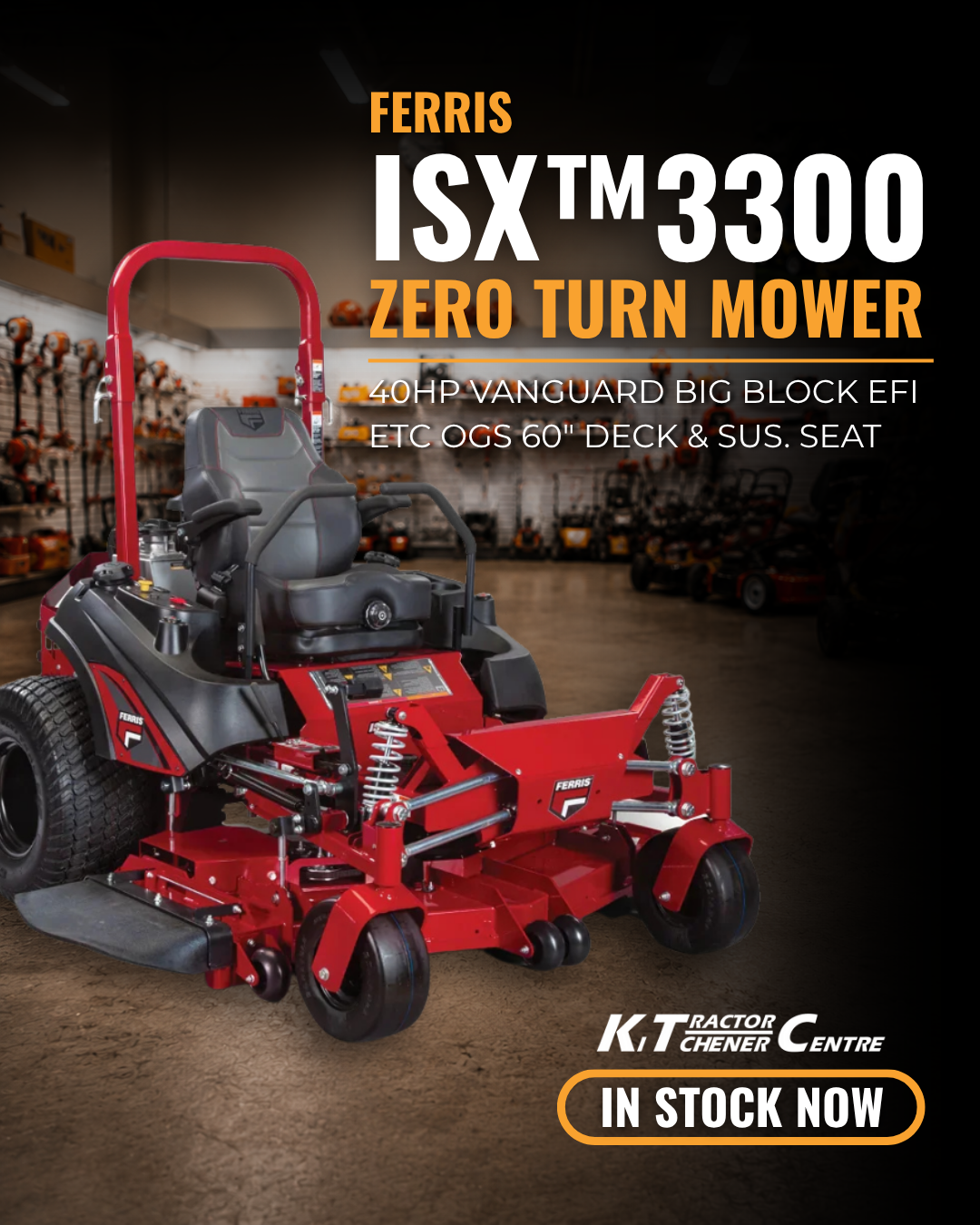 Kitchener Tractor Centre Ferris ISX 3300 zero turn mower campaign