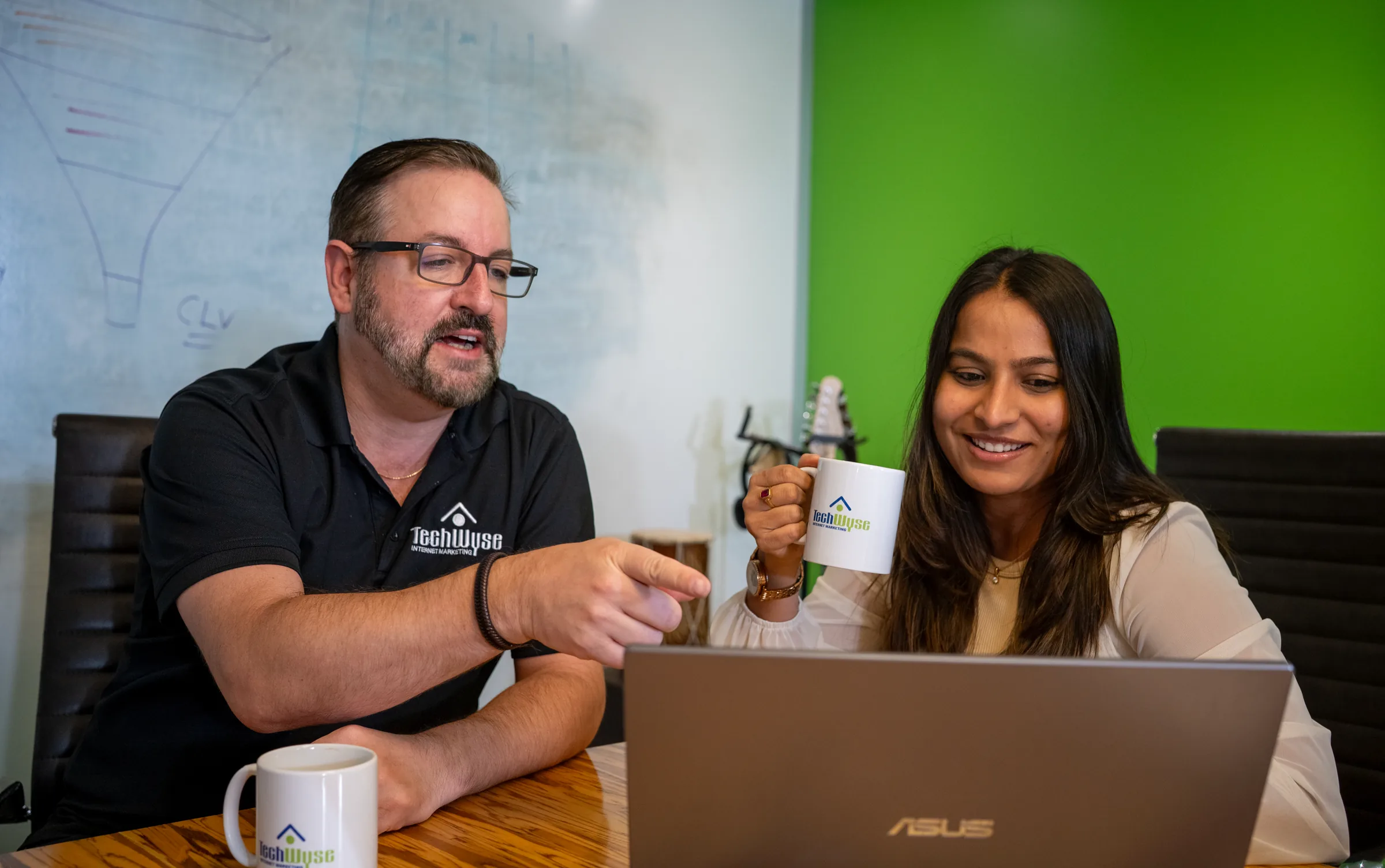 TechWyse team members in a working session