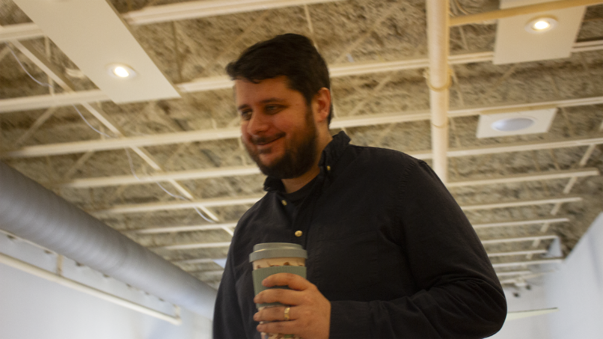 A TechWyse team member in the Toronto office
